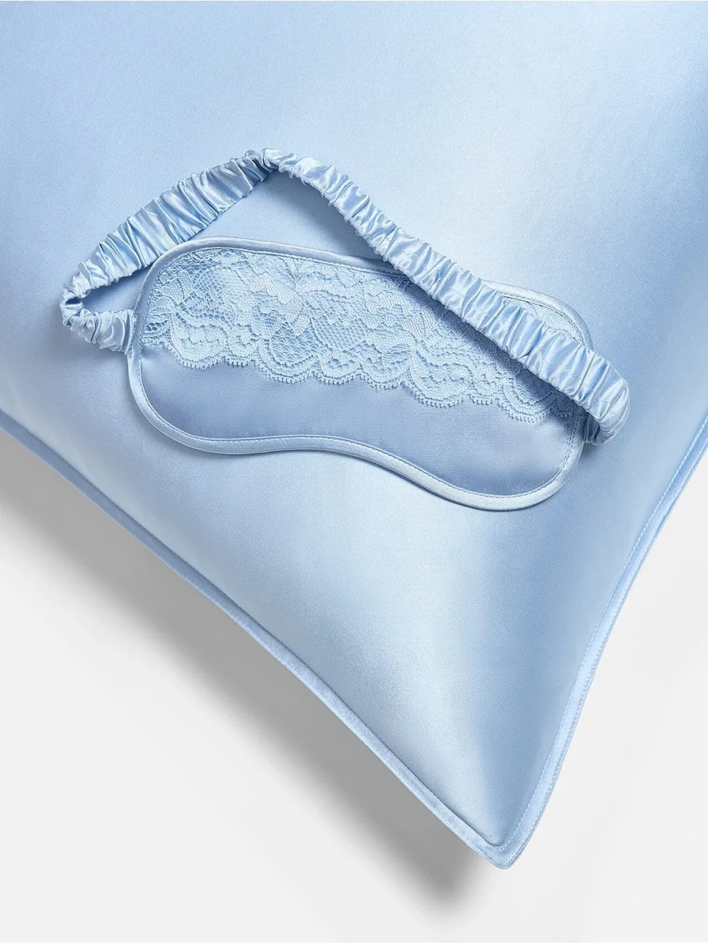 Sunday Citizen EcoSilk Lace Trim Sleep Mask - Light Blue